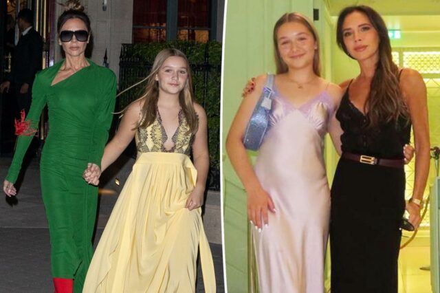 Victoria Beckham revela que a filha do visual Posh Spice, Harper, é muito jovem para usar
