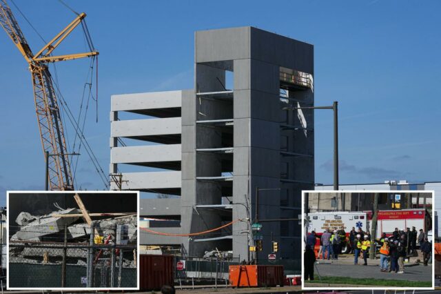 Vídeo horrível mostra estacionamento da Filadélfia desabando, matando trabalhador e Vídeo horrível mostra estacionamento da Filadélfia desabando, matando trabalhador e enterrando outros dois