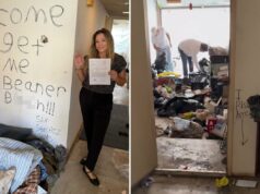 Vídeo nojento mostra o inferno deixado por um invasor extremo – e a mensagem vil que ele deixou nas paredes Vídeo nojento mostra o inferno deixado por um invasor extremo – e a mensagem vil que ele deixou nas paredes