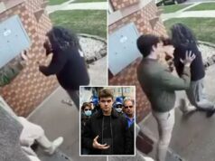 Vídeo vil mostra o supremacista branco Nick Fuentes usando spray de pimenta e empurrando uma mulher judia para fora de sua casa Vídeo vil mostra o supremacista branco Nick Fuentes usando spray de pimenta e empurrando uma mulher judia para fora de sua casa