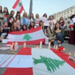 Vigília realizada em Madrid pelas vítimas dos ataques israelenses ao Líbano