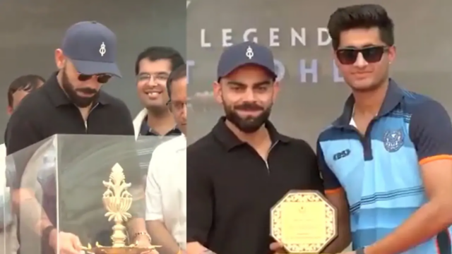 Virat Kohli inaugura uma filial da West Delhi Cricket Academy
