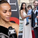 Zoe Saldaña sobre os desafios de criar 3 filhos: ‘Os homens são flores delicadas’