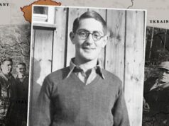 ‘Ele morreu no momento em que a guerra terminou’: o jovem australiano que ajudou os guerrilheiros tchecos Lawrence Saywell (segundo à esquerda) fotografado com outros fugitivos, incluindo Sydney “Mac” Kerkham (extrema esquerda) e dois russos.