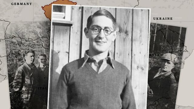 Lawrence Saywell (segundo à esquerda) fotografado com outros fugitivos, incluindo Sydney “Mac” Kerkham (extrema esquerda) e dois russos.