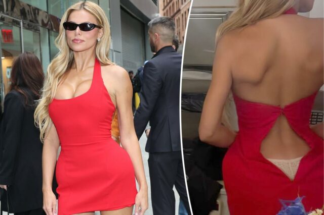 Brooks Nader evita por pouco o mau funcionamento do guarda-roupa Brooks Nader evita por pouco o mau funcionamento do guarda-roupa minutos antes de 'Baywatch' reiniciar o tapete vermelho: 'Chaos'