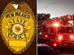 3 pessoas mortas, quase 20 socorristas do Novo México hospitalizados após exposição a ‘substância desconhecida’ durante chamada de overdose A Escada de Resgate de Incêndios de Albuquerque 1 segue para o centro da cidade pela Avenida Central.