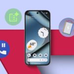 mão segurando o telefone Android mostrando o menu de configurações rápidas
