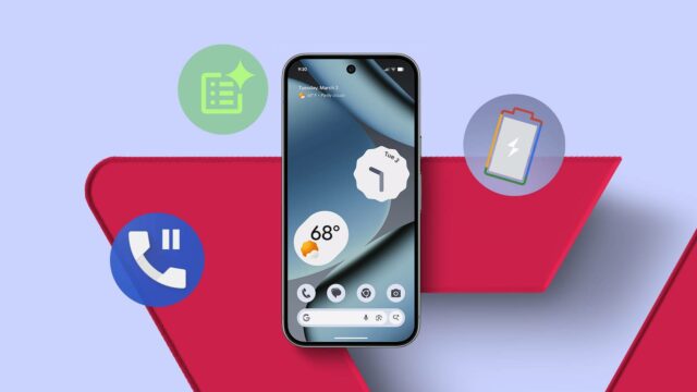 mão segurando o telefone Android mostrando o menu de configurações rápidas