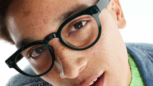 Uma imagem teaser dos óculos inteligentes Gentle Monster da Samsung