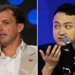 Justin Sun, fundador da TRON, fala na Korea Blockchain Week 2025.