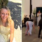 A atrevida dança de casamento da dama de honra se torna viral após mau funcionamento do warbrode