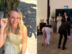 A atrevida dança de casamento da dama de honra se torna viral após mau funcionamento do warbrode A atrevida dança de casamento da dama de honra se torna viral após mau funcionamento do warbrode