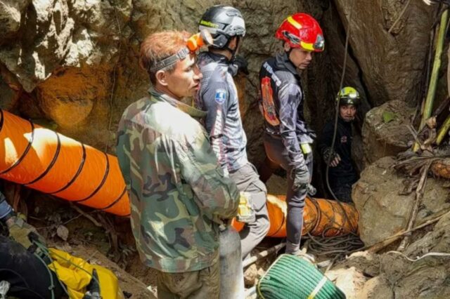 A busca desesperada por 7 moradores presos em uma caverna inundada no Laos entra no sétimo dia
