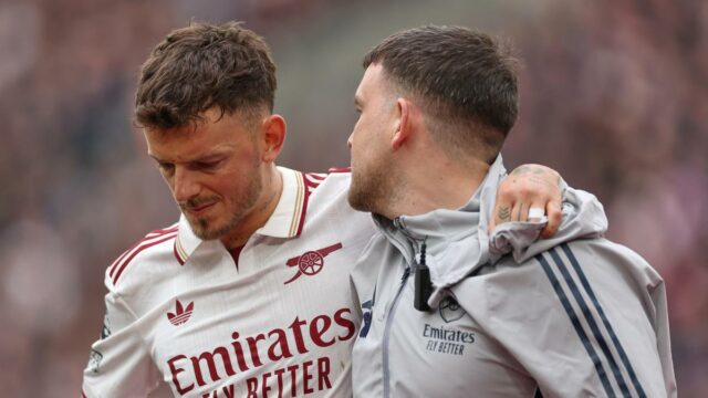 A busca pelo título da Premier League do Arsenal foi dura, já que Ben White foi afastado pelo resto da temporada

