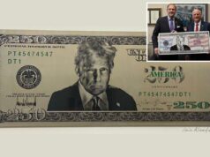 A equipe de Trump pressiona por uma nova nota de US$ 250 com a cara dele – mas há um grande problema A equipe de Trump pressiona por uma nova nota de US$ 250 com a cara dele – mas há um grande problema