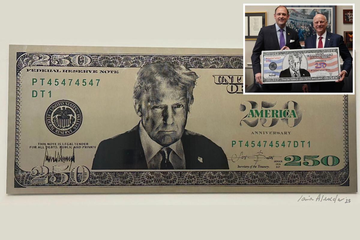 A equipe de Trump pressiona por uma nova nota de US$ 250 com a cara dele – mas há um grande problema