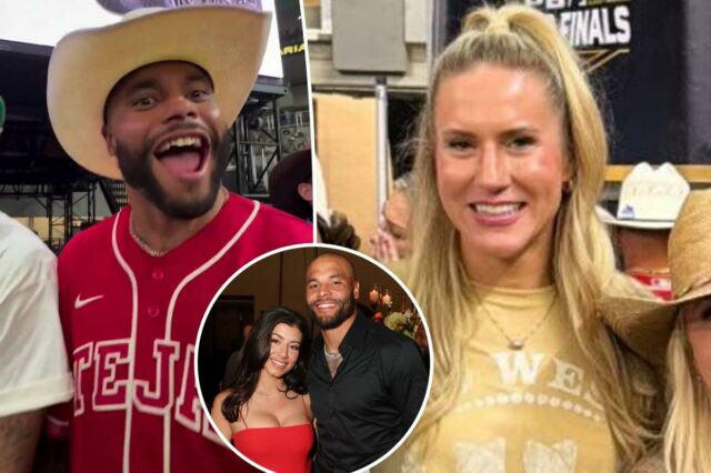 A estrela da NFL Dak Prescott foi flagrada se aconchegando com a dama de honra da ex-noiva Sarah Jane Ramos
