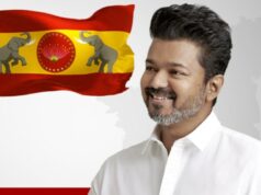 A estrela do cinema indiano Vijay Stakes reivindica a formação de governo após a histórica vitória nas eleições de Tamil Nadu A estrela do cinema indiano Vijay Stakes reivindica a formação de governo após a histórica vitória nas eleições de Tamil Nadu