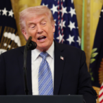 Donald Trump speaks during a small business summit in the East Room of the White House on May 04, 2026 in Washington, DC.