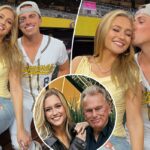 A filha de Pat Sajak, Maggie, entra em sua era WAG no jogo do namorado estrela de Savannah Bananas
