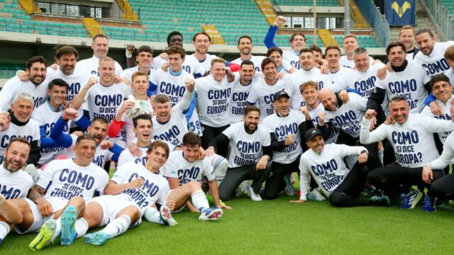 A impressionante ascensão do Como: uma vitória por 1-0 em A impressionante ascensão do Como: uma vitória por 1-0 em Verona sela a primeira vaga europeia do clube