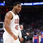 Donovan Mitchell #45 of the Cleveland Cavaliers