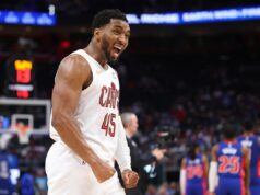 A mídia social desmoronou com a derrota do Pistons para os Cavaliers no jogo 7 Donovan Mitchell #45 of the Cleveland Cavaliers