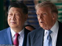 A pergunta candente de Trump a Xi Jinping foi captada no microfone Enquanto Xi explicava como algumas das árvores se fundiram, Trump interrompeu o passeio com uma pergunta contundente