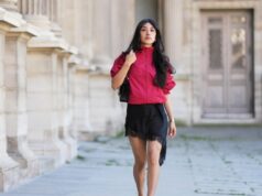 A primavera de 2026 é a estação dos lindos detalhes de renda – achados a partir de US$ 10 PARIS, FRANÇA - 05 DE MAIO: Ketevan Giorgadze @katie.one usa um minivestido babydoll rosa sem mangas com bordado