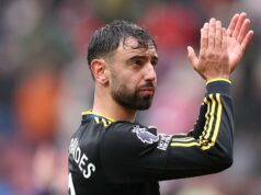 A reação de Bruno Fernandes ao momento de 44 minutos contra o Sunderland prova que o companheiro de equipe do Man Utd está com tempo emprestado A reação de Bruno Fernandes ao momento de 44 minutos contra o Sunderland prova que o companheiro de equipe do Man Utd está com tempo emprestado