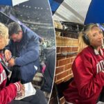 A repórter da Apple TV, Tricia Whitaker, se machucou no pesadelo de Orioles