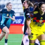 Scarlett Camberos, que fez três gols, comemora depois de marcar um de seus três gols na vitória do Club América por 4 a 1 sobre o Gotham FC na semifinal da Copa dos Campeões W da CONCACAF, em 20 de maio de 2026.