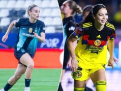 A tentativa do Gotham FC de repetir o título da CONCACAF W Champions Cup fica aquém das semifinais Scarlett Camberos, que fez três gols, comemora depois de marcar um de seus três gols na vitória do Club América por 4 a 1 sobre o Gotham FC na semifinal da Copa dos Campeões W da CONCACAF, em 20 de maio de 2026.