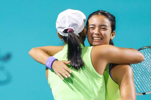 Alex Eala e Janice Tjen trazem 'sentimento de orgulho' ao Alex Eala e Janice Tjen em ação durante o torneio de duplas Abu Dhabi Open.