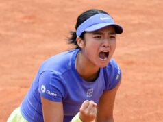 Alex Eala vence Wang Xinyu e chega às oitavas de final do Aberto da Itália Alex Eala reage durante uma partida do Aberto da Itália de 2026 contra Wang Xinyu nas oitavas de final.