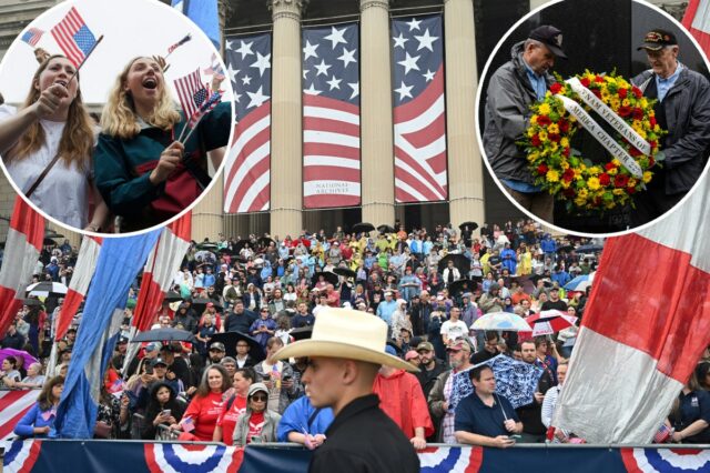 Americanos homenageiam as tropas caídas nas comemorações do Memorial Day em Nova York, capital do país
