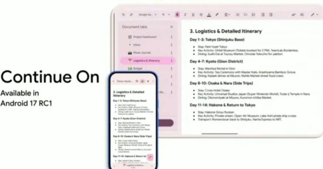 Android clonando o recurso Handoff da Apple é atrevido, mas Android clonando o recurso Handoff da Apple é atrevido, mas uma coisa boa | Captura de tela mostrada