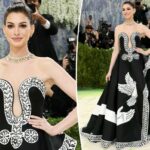 Anne Hathaway fica poética no tapete vermelho do Met Gala 2026