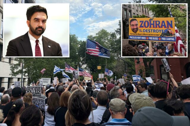 Apoiadores pró-Israel atacam Mamdani em protesto acalorado do lado de fora da Mansão Gracie
