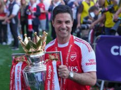 Arteta exorta o Arsenal, campeão da Premier League, a fazer história na final da Liga dos Campeões lightbox-info