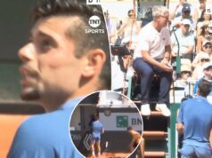 Arthur Gea sai no meio da partida para ir ao banheiro em cena selvagem do Aberto da França: ‘Eu vou cagar’ Arthur Gea sai no meio da partida para ir ao banheiro em cena selvagem do Aberto da França: 'Eu vou cagar'