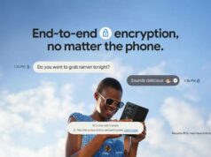 As mensagens de iOS para Android ficaram muito mais privadas Um iPhone ao lado de um Google Pixel e um ícone com o logotipo da Apple com as cores do Google.