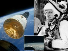 Astronautas do Gemini VII avistaram ‘veículo’ no espaço há mais de 60 anos Vista da Terra, da Lua e do nariz da espaçonave Gemini VII.