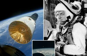 Astronautas do Gemini VII avistaram ‘veículo’ no espaço há mais de 60 anos Vista da Terra, da Lua e do nariz da espaçonave Gemini VII.