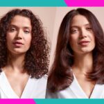 Uma visão aproximada de um alisador de cabelo
