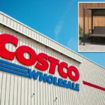 A placa da loja Costco Wholesale em Las Rozas, Madrid.