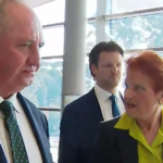 Barnaby Joyce explica o momento em que o assessor de Pauline Hanson diz ao repórter para ‘calar a boca’