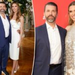 Bettina Anderson compartilha um vislumbre das alianças de casamento dela e de Donald Trump Jr depois de se casar oficialmente
