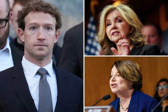 Blackburn e Klobuchar criticam Mark Zuckerberg por proibir anúncios de escritórios de advocacia para vítimas de vício em mídia social: 'Perturbador'
